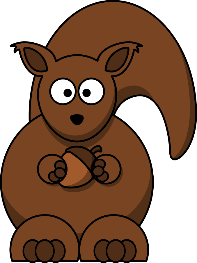 Squirrel Clip Art With Nuts