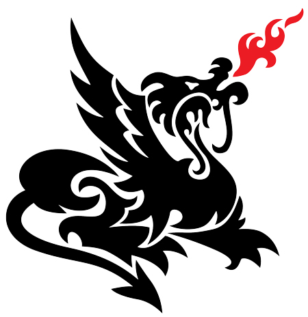 black-ink-fire-dragon-tattoo- ...