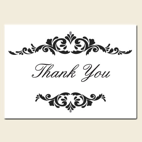 Thank You Cards - Swirl Border from The Card Gallery