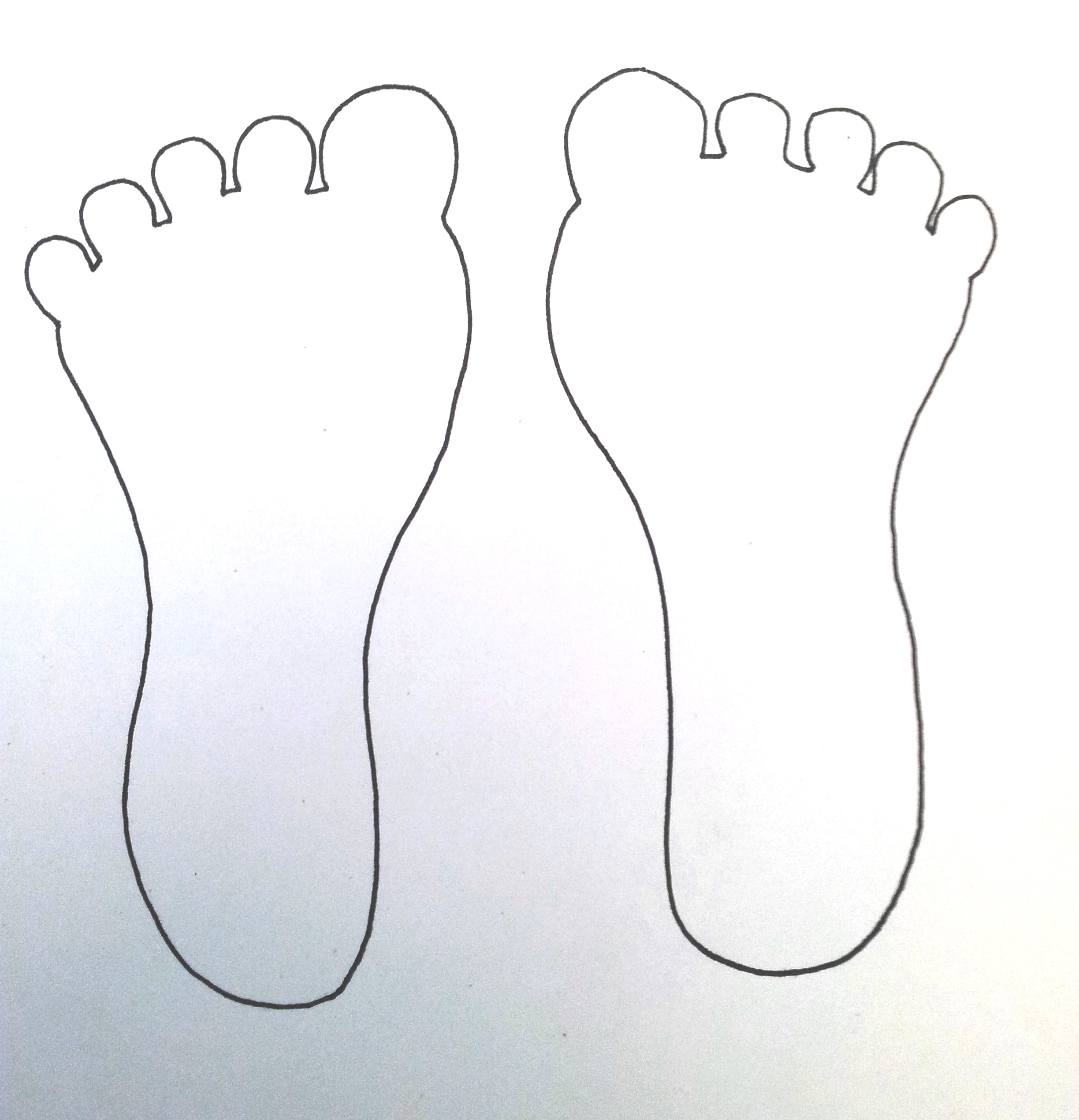 Foot Outline Printable Printable Word Searches