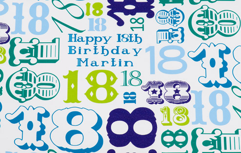 Personalised 18th Birthday Gift Wrap - Male | I Just Love It