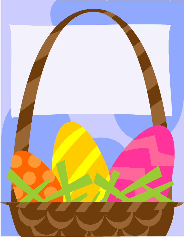 Colorful Easter Basket Writing Paper