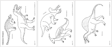 Dinosaurs (Cretaceous Period) | Printable Templates & Coloring ...