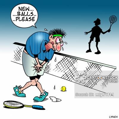 Tennis Injury Cartoons and Comics - funny pictures from CartoonStock