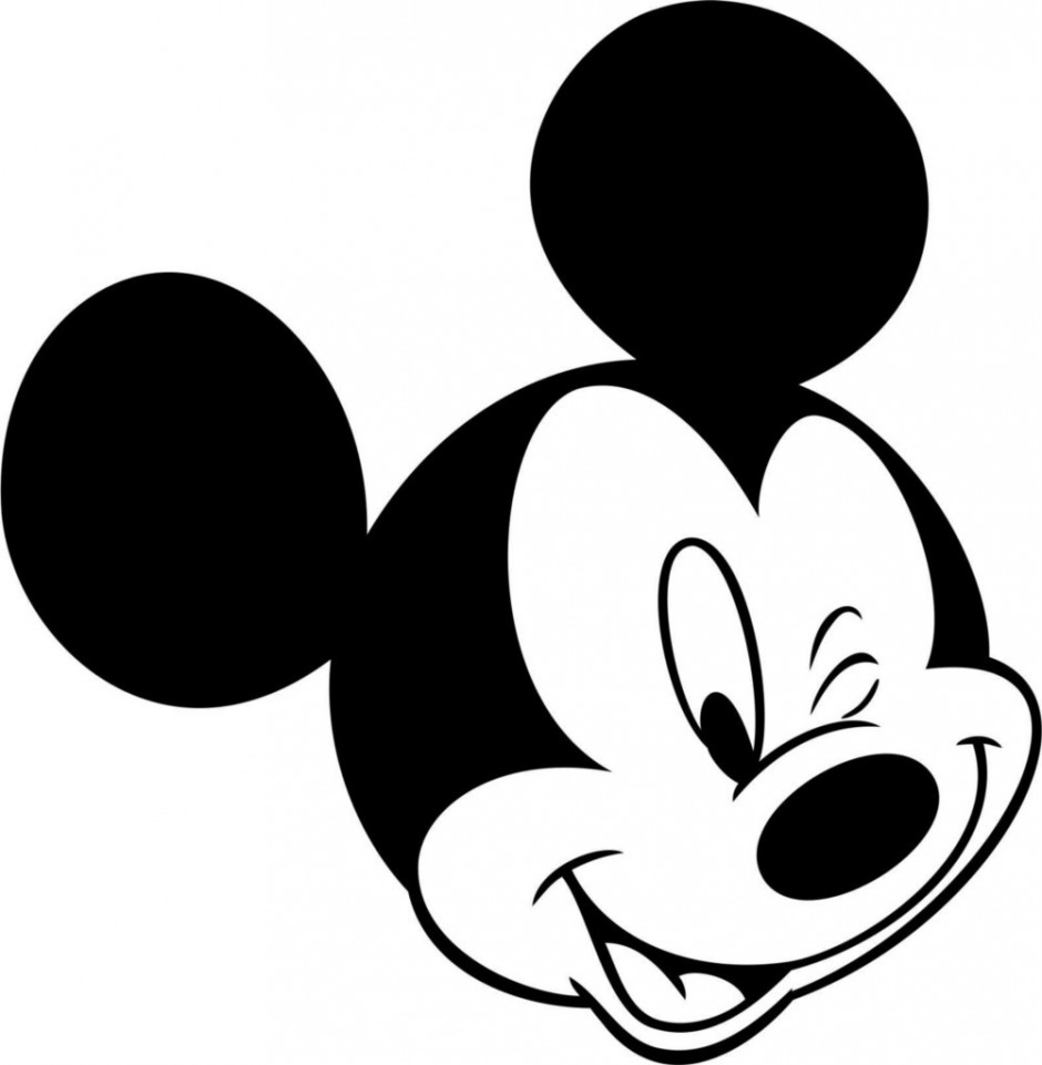 Mickey Mouse Face Coloring Page - Gallery