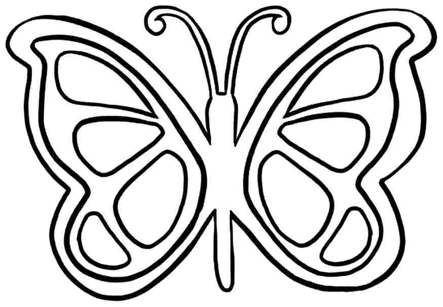 Animal Butterfly Coloring Sheets Free Printable For Kindergarten ...