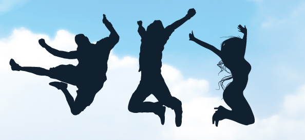 Jumping People Silhouettes Set 1, vector file - 365PSD.com