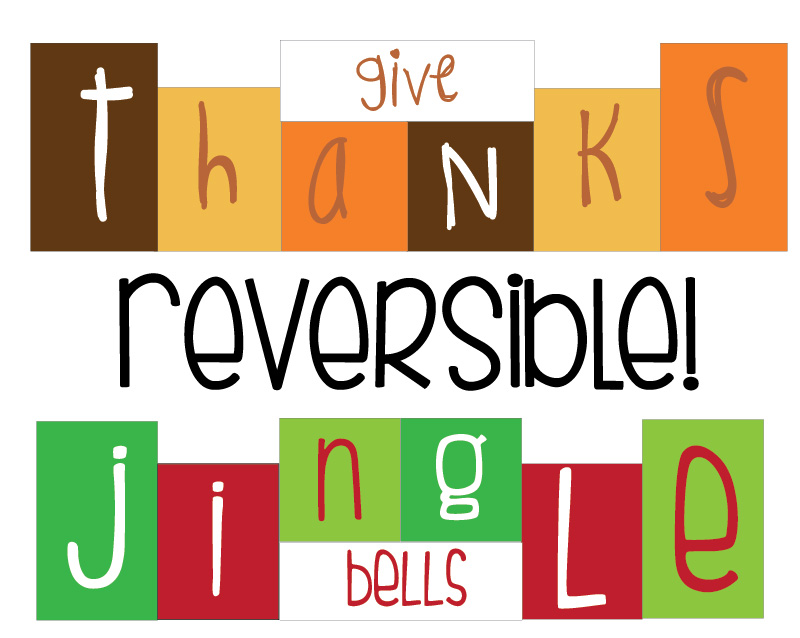 Reversible Thanksgiving/Jingle Bell Blocks Super Saturday Cliparts.co