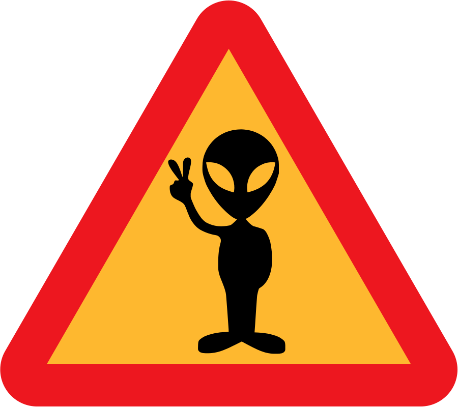Warning For Aliens SVG Vector file, vector clip art svg file ...