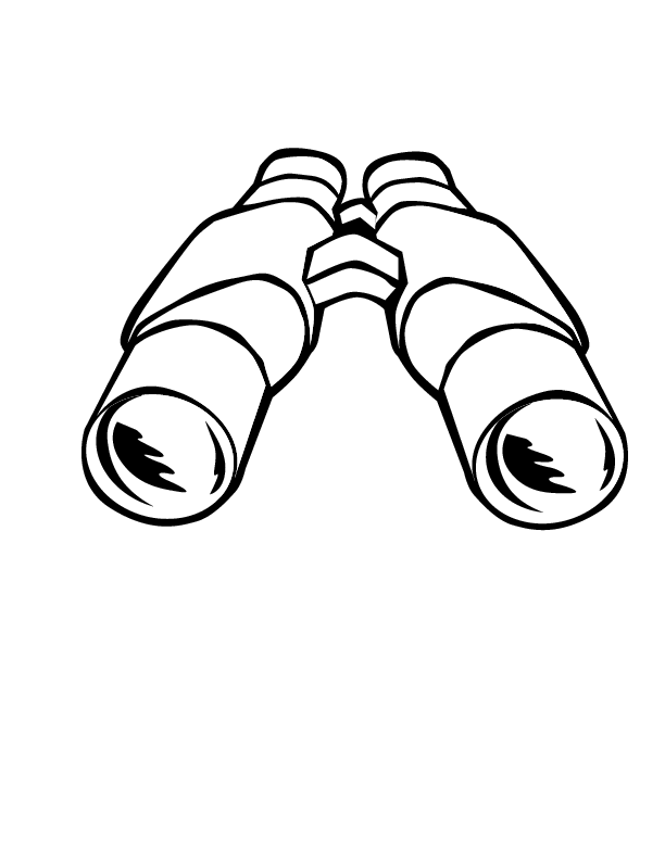 Binoculars Colouring Pages