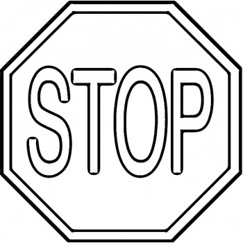Stop Sign Black And White - ClipArt Best