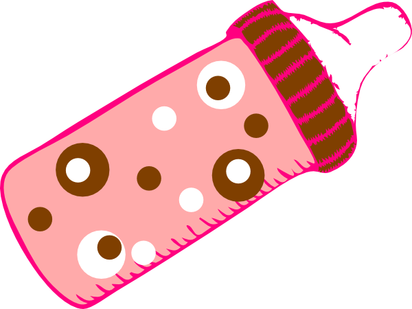 Dotted Pink Bottle clip art - vector clip art online, royalty free ...
