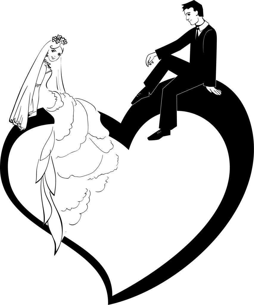 free wedding couple silhouette clip art - photo #9