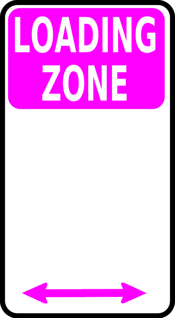 sign loading zone - vector Clip Art