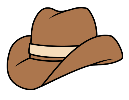 Drawing a cartoon cowboy hat