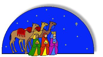 Christmas Clip Art - Night Scenes of the Shepherds and the Wise Men