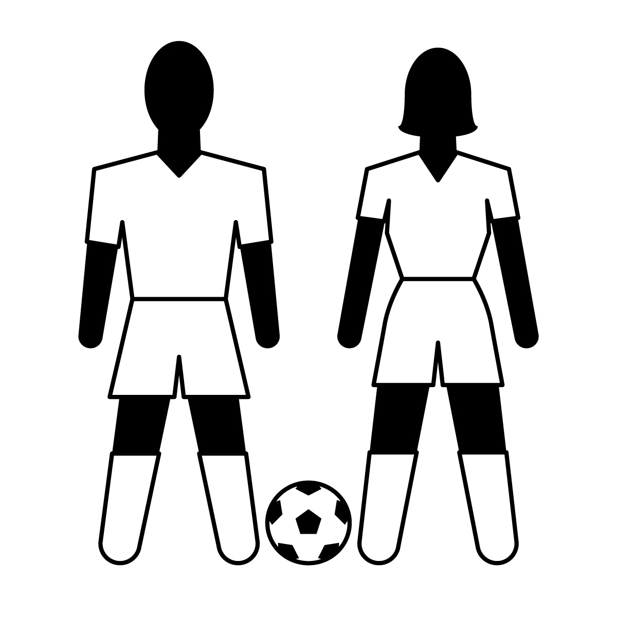 Free Football Clipart Icons Clip Art Athletes Soccer Bw Abcteach ...