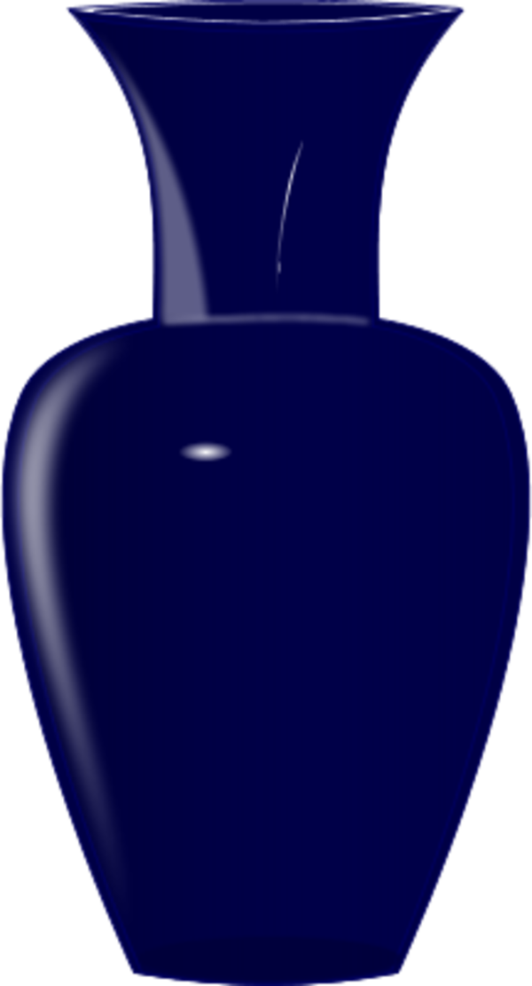 Blue glass vase - vector Clip Art
