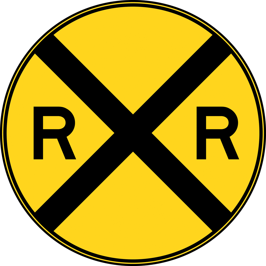 Highway-Rail Grade Crossing Advance Warning, Color | ClipArt ETC