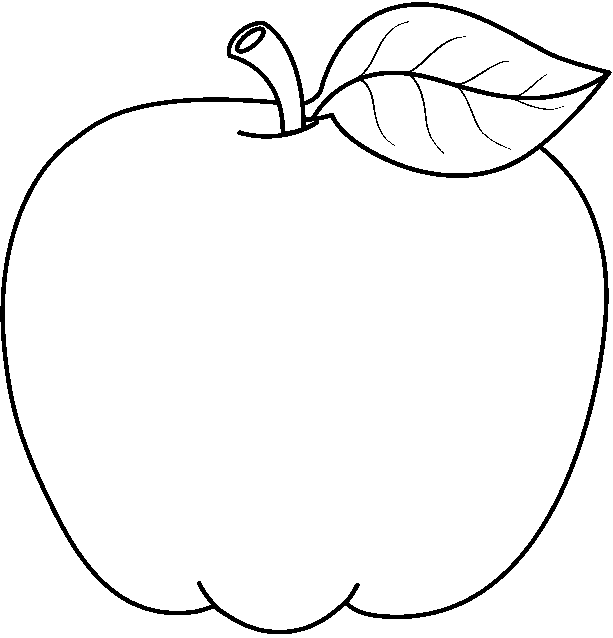 apple clipart black and white - photo #4