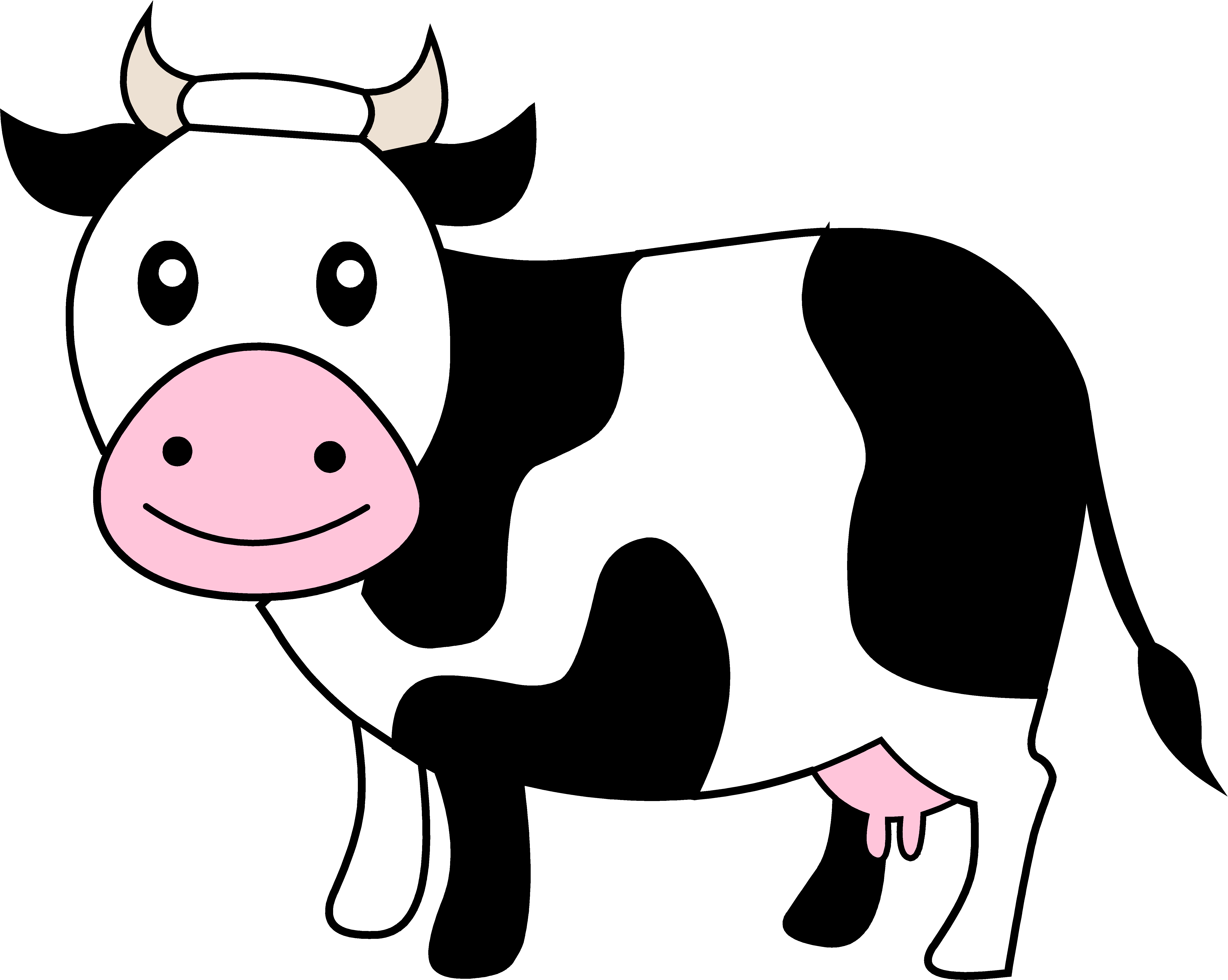 Images For > Cow Outline Clip Art