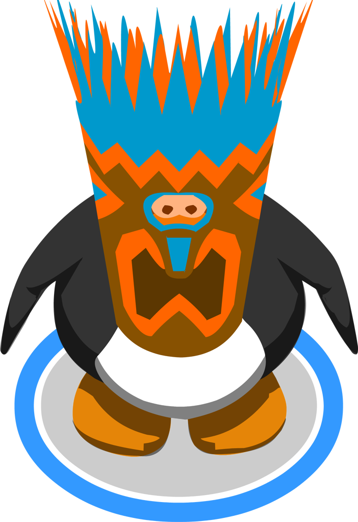 Blue Tiki Mask - Club Penguin Wiki - The free, editable ...