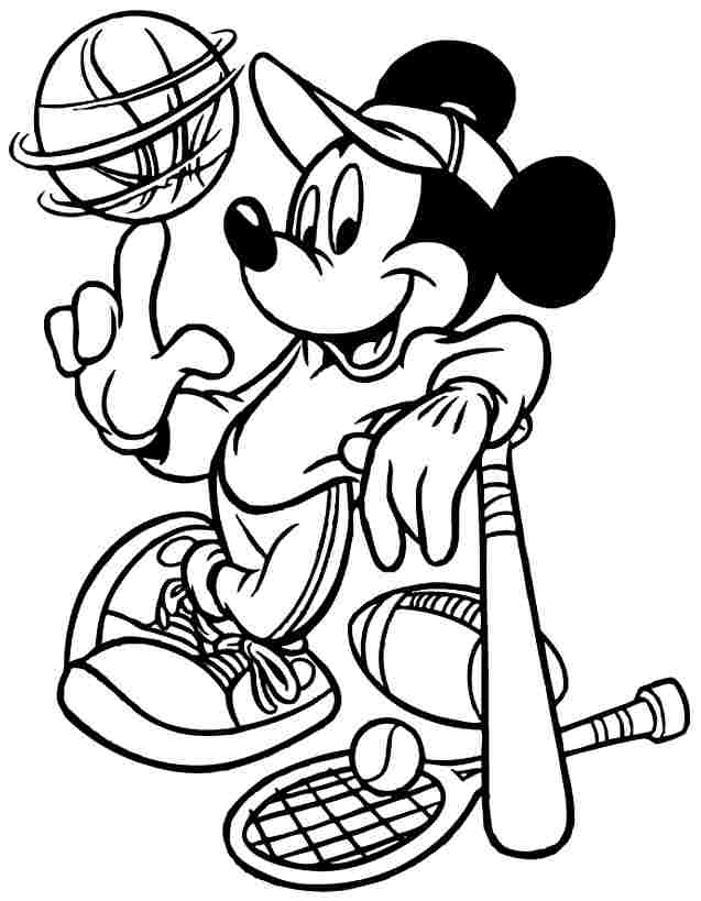 Printable Cartoon Disney Mickey Mouse Colouring Pages For Little ...