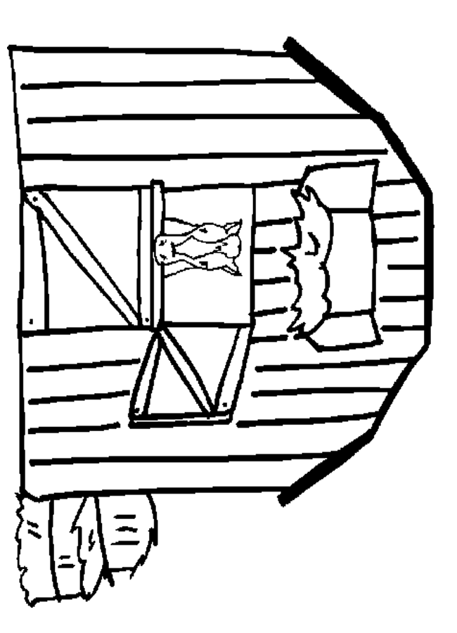 Barn-coloring-3 | Free Coloring Page Site