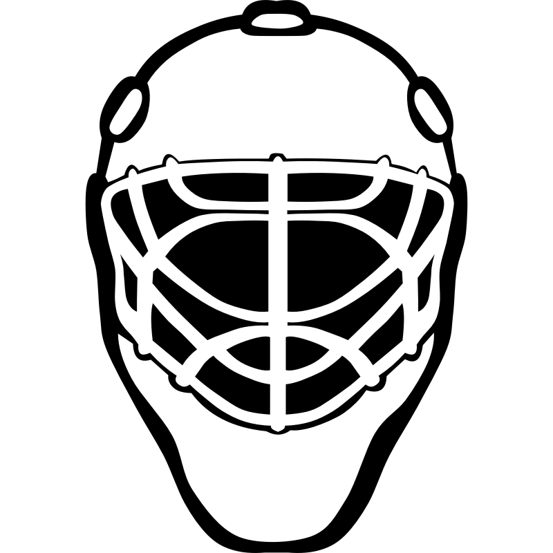 Clipart - Goalie Mask Simple Bold