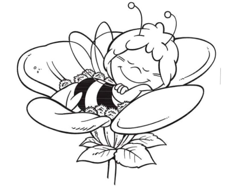 Cartoon: Awesome Maya The Bee Coloring Pages Picture, ~ Coloring ...