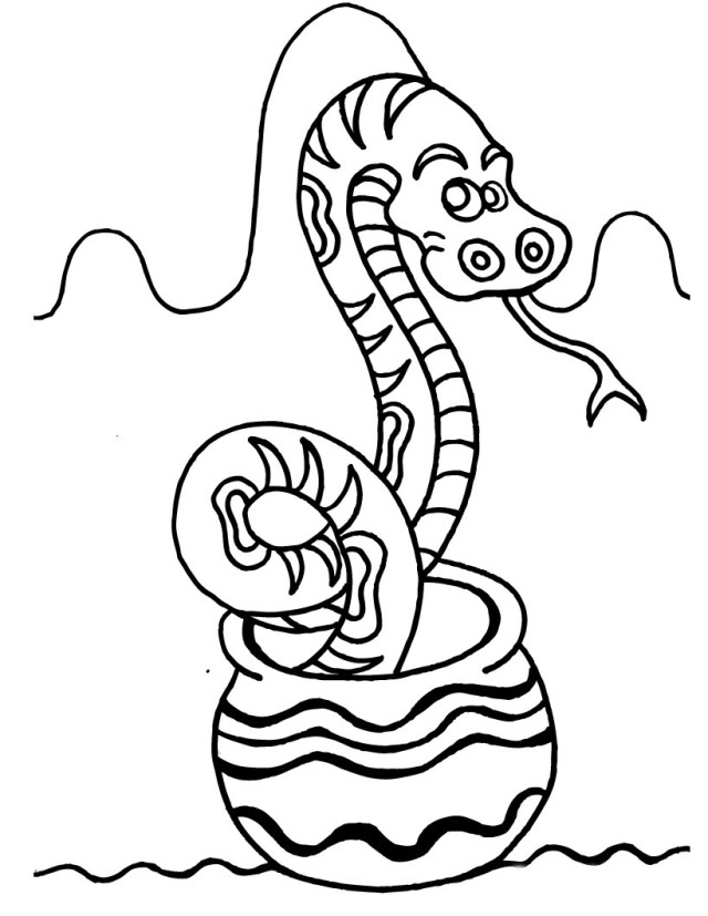 Sweet Rattle Snake Coloring Pages | Laptopezine.