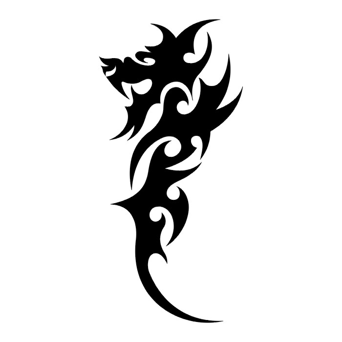 Black And White Dragon Tattoo - Cliparts.co