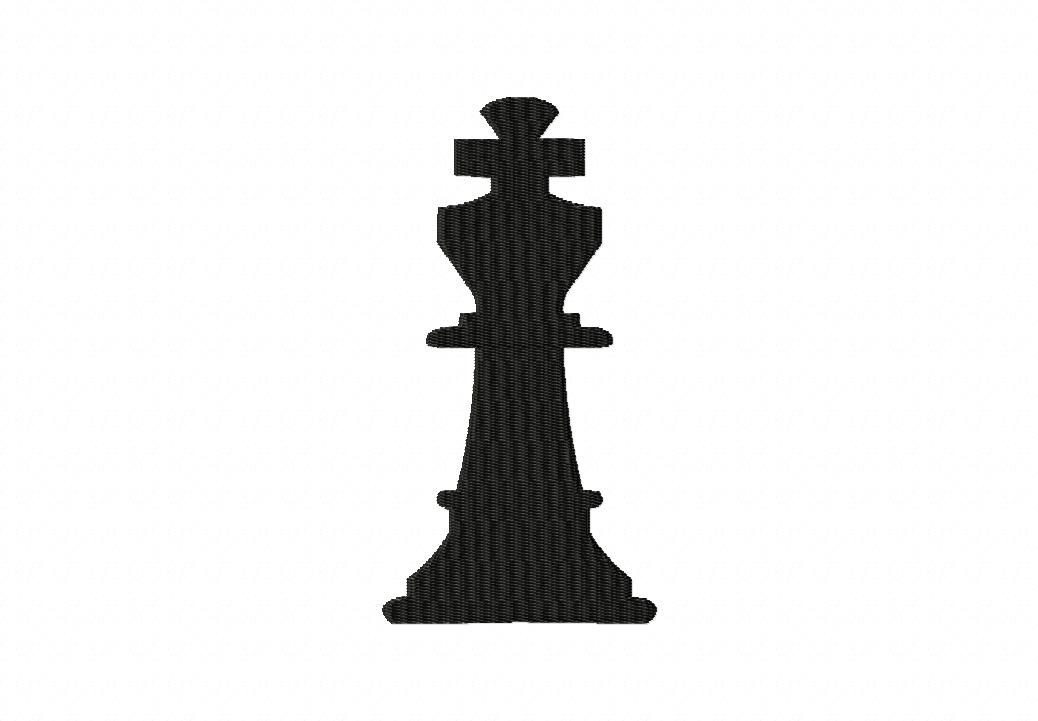 Chess Piece King Stitched Machine Embroidery Design