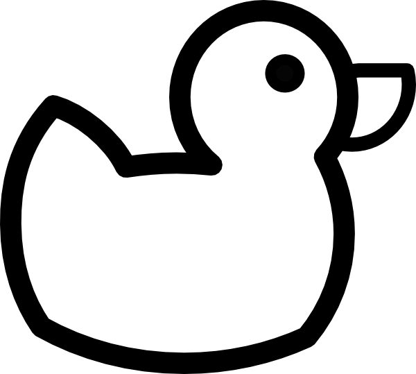 Duck Outline clip art - vector clip art online, royalty free ...