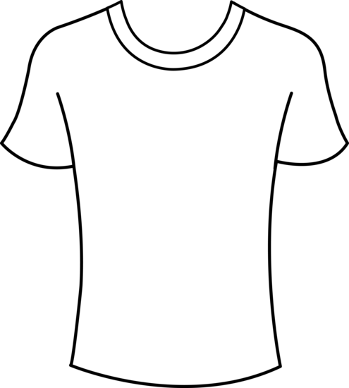 outline t shirt Colouring Pages