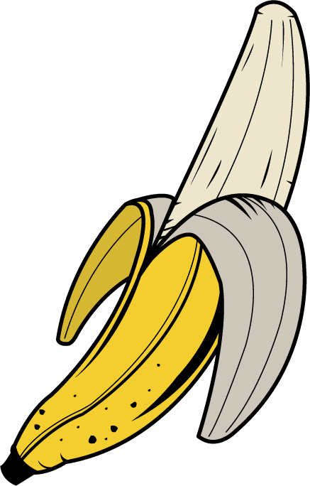 Free Clip-Art: Food » Fruit » Peeled Banana
