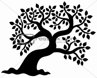 Image 1833588: Leafy tree silhouette from Crestock Stock Photos