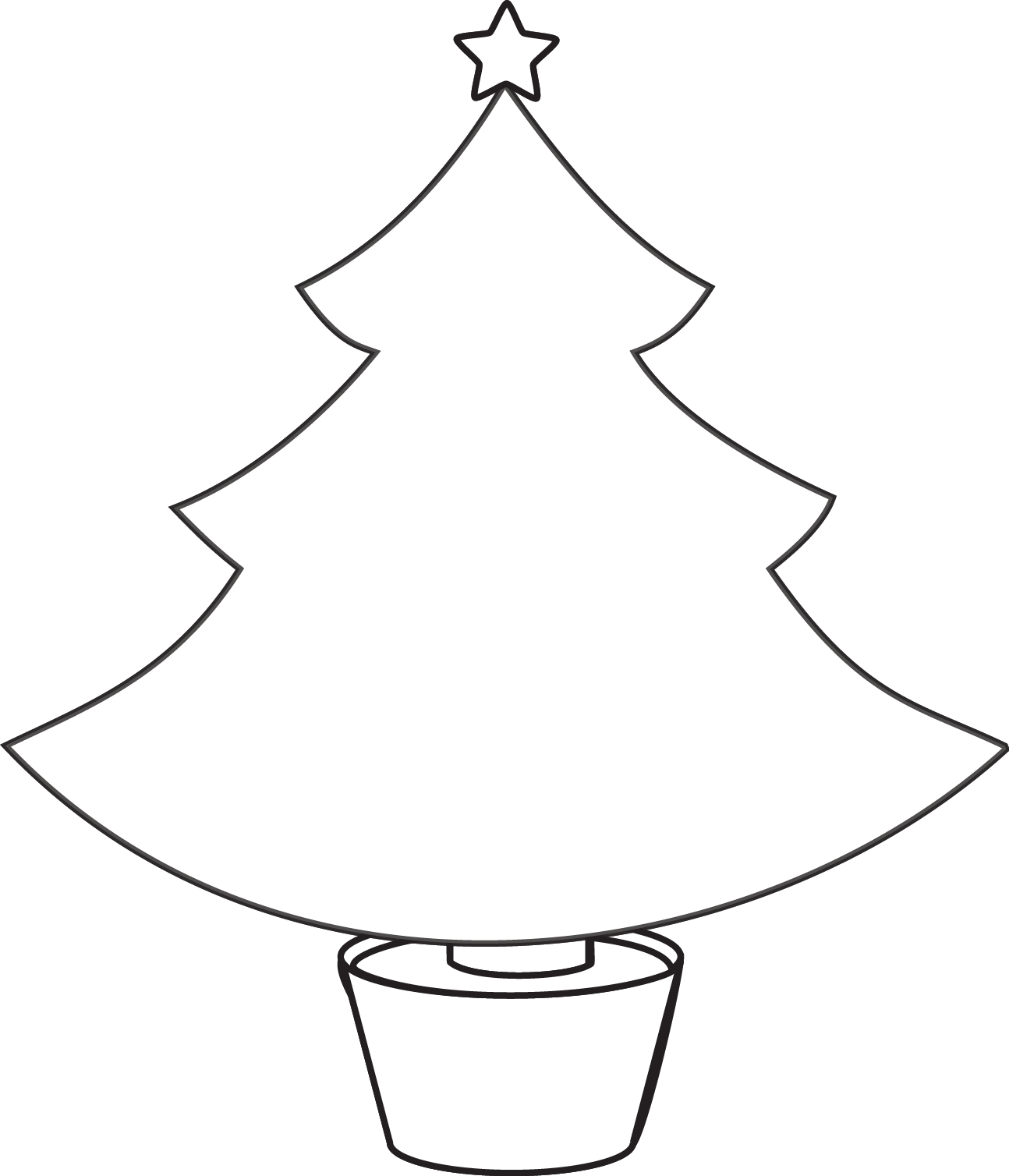 Xmas Stuff For > Christmas Tree Outline Clip Art