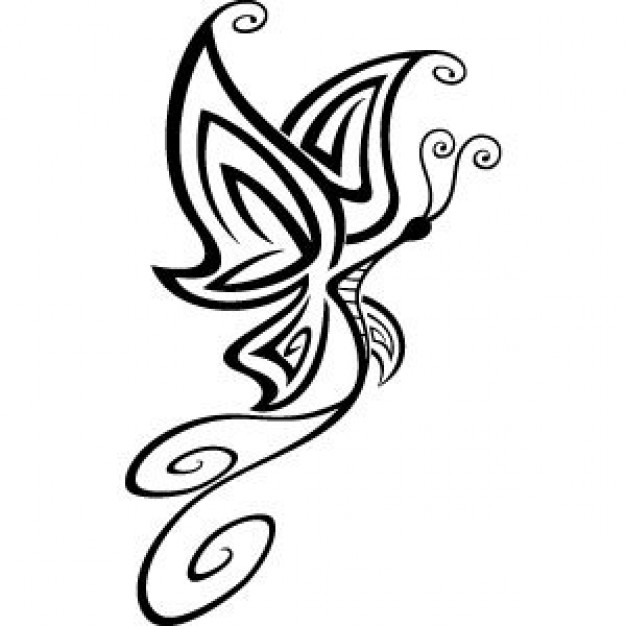 Butterfly Tattoo Vector Vector | Free Download
