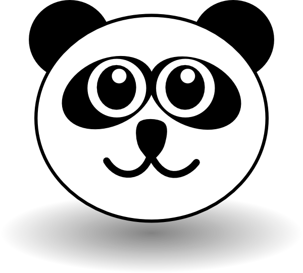 Panda Face clip art - vector clip art online, royalty free ...