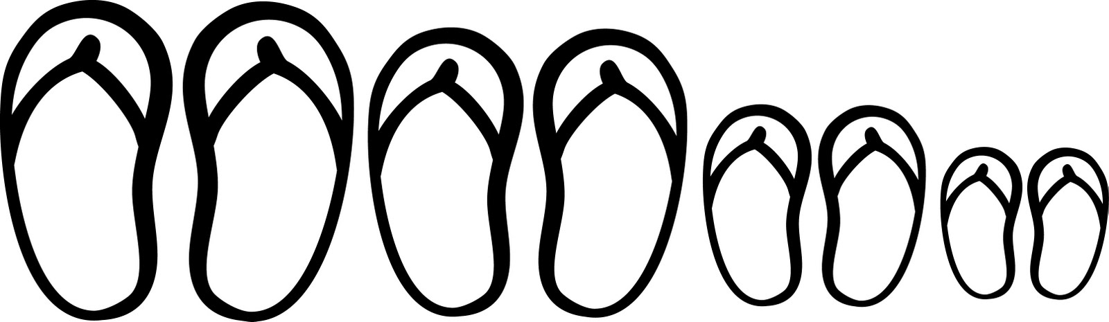 Flip Flops Clipart Black And White | Clipart Panda - Free Clipart ...