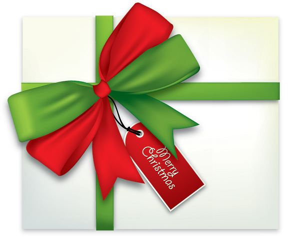 Christmas Box 1 image - vector clip art online, royalty free ...