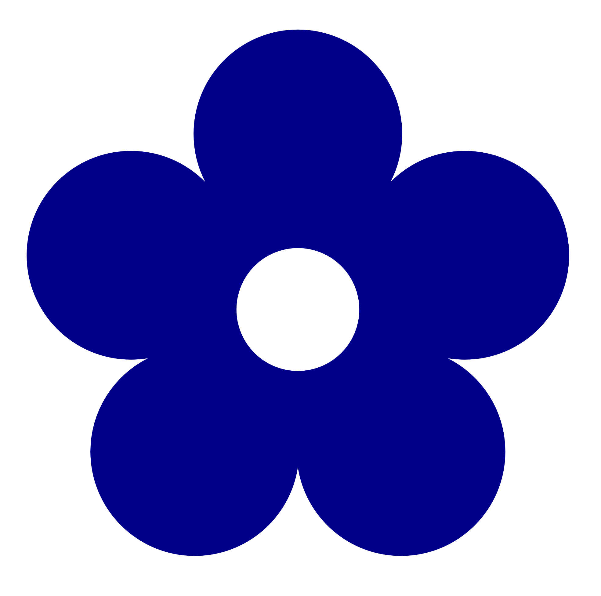 Flowers For > Navy Blue Flowers Clip Art