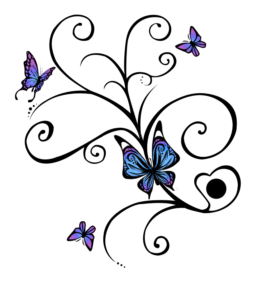 free butterfly tattoo designs to print