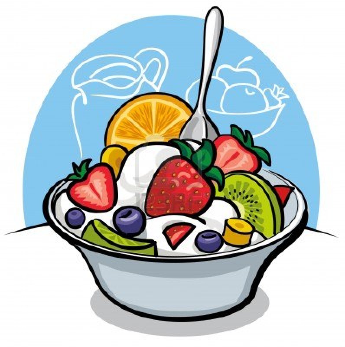 Fruit Salad Clipart Black And White | Clipart Panda - Free Clipart ...