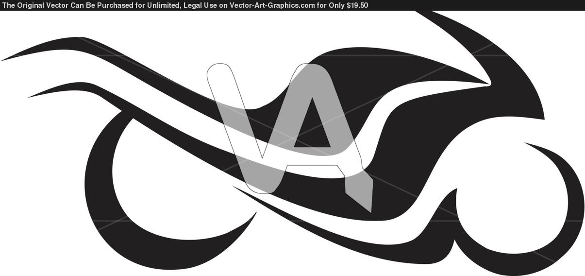 Vector Graphics Of Motorcycle Motorbike Symbol In Simple Lines