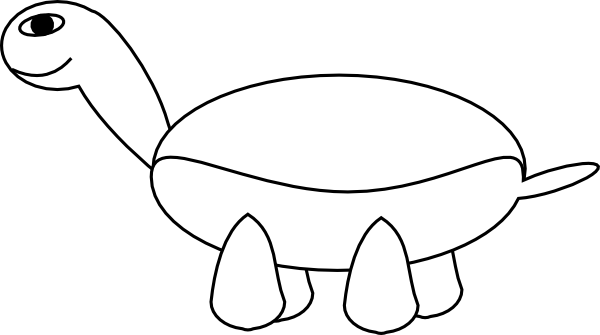 Cartoon Turtle Outline clip art - vector clip art online, royalty ...