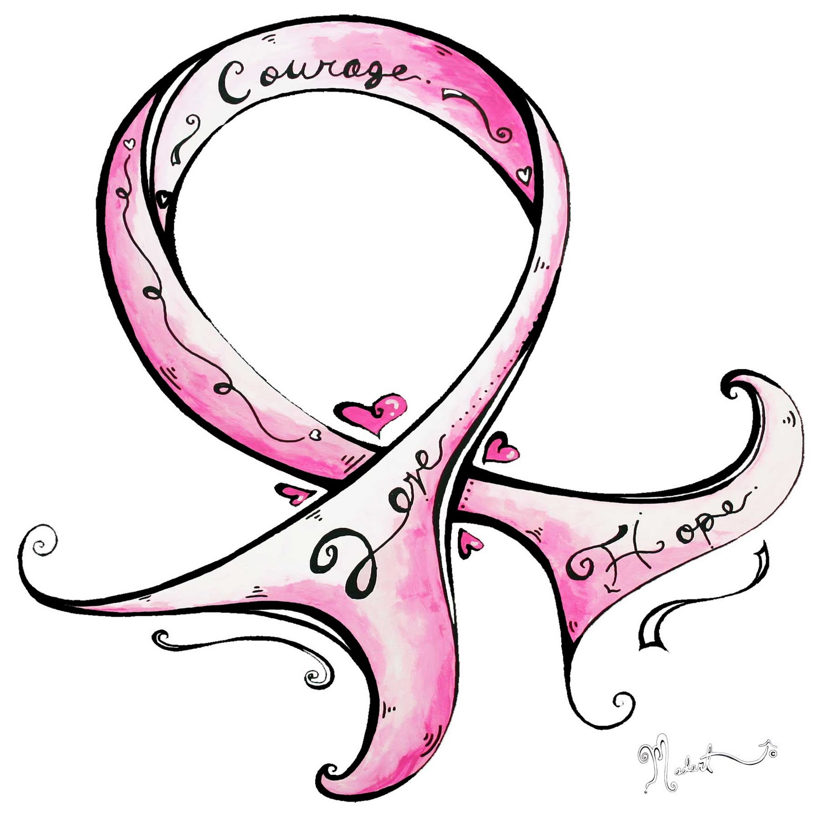 Images For > Cancer Heart Ribbon Clip Art