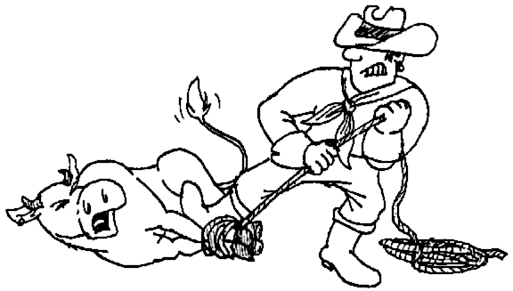 Cowboy Lasso Bull Clip Art Download