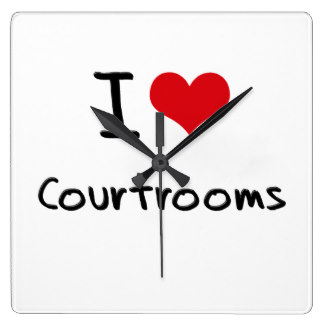 I Love Courtrooms Clocks, I Love Courtrooms Wall Clock Designs